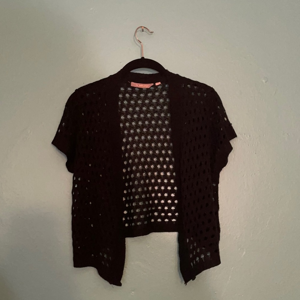 Knit open cardigan